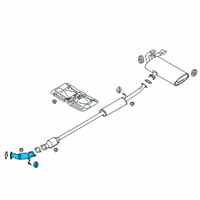 OEM Hyundai Tucson Front Muffler Assembly Diagram - 28610-F1130