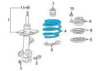 OEM 2021 Toyota Camry Coil Spring Diagram - 48131-06K30