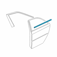 OEM 2013 Cadillac CTS Belt Weatherstrip Diagram - 22923356