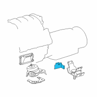 OEM 2015 Lexus GX460 Insulator, Engine Mounting Front, Heat, RH Diagram - 12391-50080