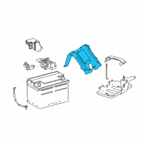 OEM 2019 Lexus LS500h Bracket Sub-Assy, Battery Diagram - 74409-50010