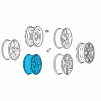 OEM 2008 Chevrolet Colorado Wheel Rim - 15X7X33 Aluminum *Silver Spark Diagram - 9593993