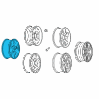 OEM 2006 Chevrolet Colorado Wheel Rim-15X6.5X41 Aluminum Diagram - 9595548