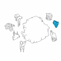 OEM Pontiac G6 Transmission Mount Bracket Diagram - 15299175