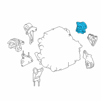 OEM Pontiac Side Transmission Mount Diagram - 15299173