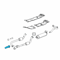 OEM Dodge Ram 2500 Exhaust Extension Pipe Diagram - 52122276AC