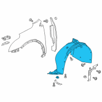 OEM 2019 Cadillac XT5 Fender Liner Diagram - 84182806