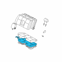 OEM 2000 Toyota Tundra Pad, Front Seat Cushion Diagram - 71051-0C010