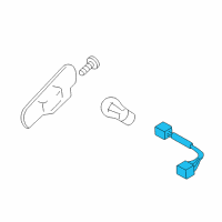 OEM Hyundai Sonata Side Repeater Bulb Holder Assembly Diagram - 92350-25000