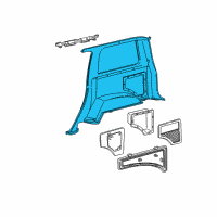 OEM 2000 Mercury Mountaineer Pillar Panels Diagram - XL2Z7831012AAA