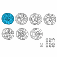 OEM Jeep Wrangler Steel Wheel Diagram - 5VH22RXFAB