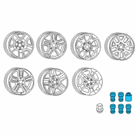 OEM Jeep Gladiator Wheel Locks Diagram - 82215711