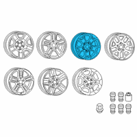 OEM 2021 Jeep Gladiator Aluminum Wheel Diagram - 6KC881XFAA