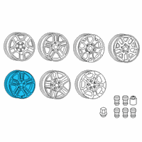 OEM Jeep Gladiator Aluminum Wheel Diagram - 6KC86GSAAA