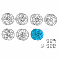 OEM Jeep Gladiator Aluminum Wheel Diagram - 6KC891ALAA