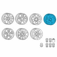 OEM Jeep Gladiator Aluminum Wheel Diagram - 6PJ791XWAA