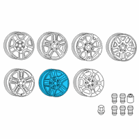 OEM Jeep Gladiator Aluminum Wheel Diagram - 6KC871A7AA