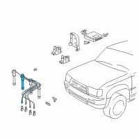 OEM 2000 Toyota 4Runner Plug Wire Diagram - 90919-15475