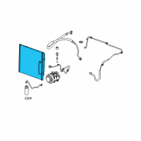 OEM 2007 GMC Canyon Condenser Diagram - 89019343