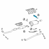 OEM 2012 Toyota Camry Rear Muffler Hanger Diagram - 17574-0V011