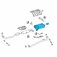 OEM 2012 Toyota Camry Rear Muffler Diagram - 17430-0V041