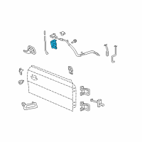 OEM Lincoln Mark VIII Latch Assembly Diagram - 6C2Z-1521813-A