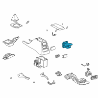 OEM 2002 Toyota 4Runner Cup Holder Diagram - 55604-35040-E0