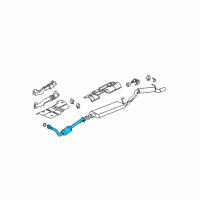 OEM 2005 Buick Rendezvous 3Way Catalytic Convertor Assembly (W/ Exhaust Manifold P Diagram - 10352470