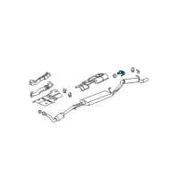 OEM 2004 Pontiac Aztek Bracket Asm-Exhaust Resonator Front Hanger Diagram - 15143380