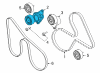 OEM 2022 Ford F-150 PULLEY ASY - TENSION Diagram - ML3Z-6A228-B