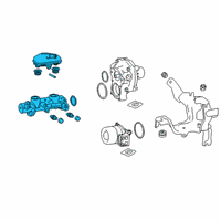 OEM 2018 Honda Accord Cylinder Set, Slave Diagram - 46806-T3Z-A00