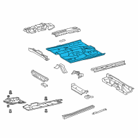 OEM 2009 Toyota Camry Front Floor Pan Diagram - 58111-06061