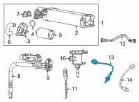 OEM 2015 Dodge Charger Oxygen Sensor Left Diagram - 68203458AA