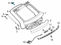 OEM 2022 BMW X6 LEFT TRUNK LID HINGE Diagram - 41-00-7-441-955