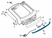 OEM BMW TAILGATE HANDLE STRIP WITH L Diagram - 51-13-7-482-055