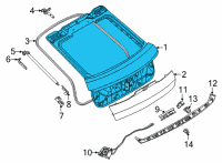 OEM 2020 BMW X6 TRUNK LID Diagram - 41-00-9-491-559