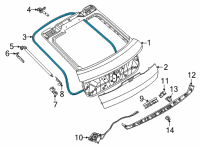 OEM 2020 BMW X6 TRUNK LID GASKET Diagram - 51-76-5-A11-EF4
