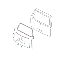 OEM 2009 Ford Expedition Glass Latch Diagram - 6L1Z-7840860-A