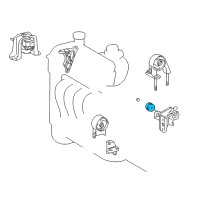 OEM 2002 Toyota Echo Damper Diagram - 12351-11130