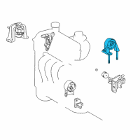 OEM Scion xA Rear Insulator Diagram - 12371-21021