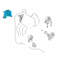 OEM Toyota Echo Side Mount Diagram - 12305-21140