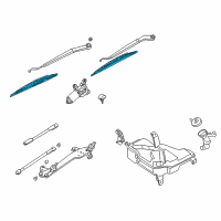 OEM 2003 Infiniti Q45 Window Wiper Blade Assembly Diagram - 28890-AR205