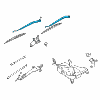 OEM 2003 Infiniti Q45 Window Wiper Arm Assembly Diagram - 28881-AR200