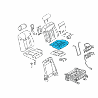 OEM Ford Seat Cushion Pad Diagram - DL3Z-18632A23-A