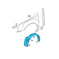 OEM 2010 Cadillac DTS Fender Liner Diagram - 15286087