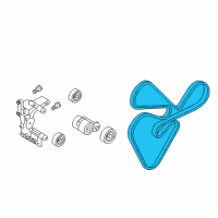 OEM 2015 Hyundai Santa Fe Sport Ribbed V-Belt Diagram - 25212-2G760