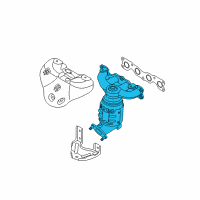 OEM 2012 Kia Sorento Exhaust Manifold Catalytic Assembly Diagram - 285102G415