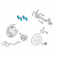 OEM 2012 Lexus RX450h Rear Disc Brake Pad Kit Diagram - 04466-48130