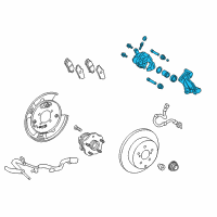 OEM 2012 Lexus RX350 Rear Passenger Disc Brake Cylinder Assembly Diagram - 47830-48101