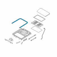 OEM BMW X6 Seal, Sunroof Diagram - 54-10-7-189-241